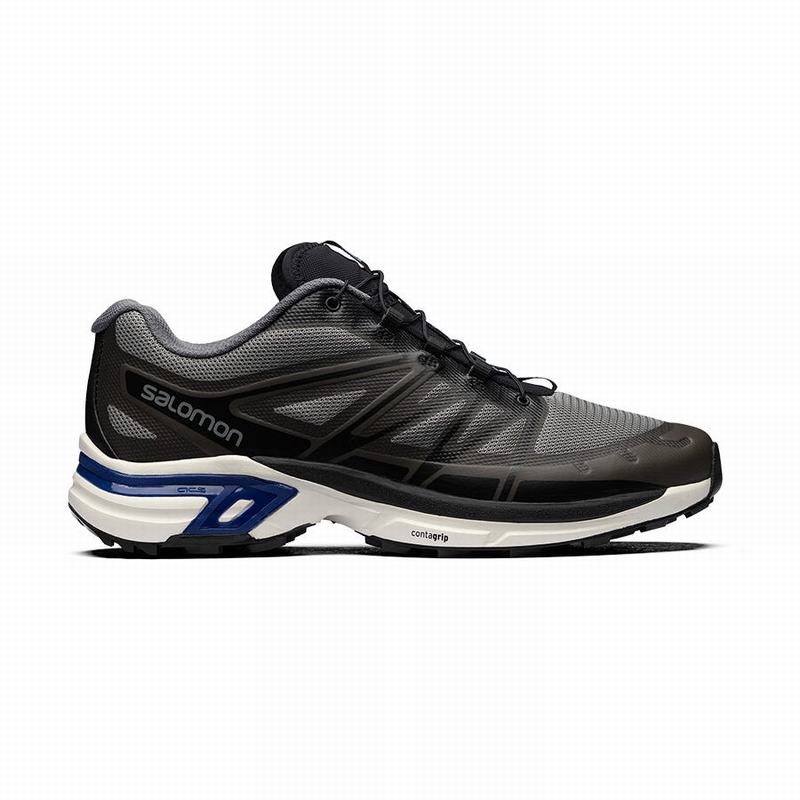 SALOMON UK XT-WINGS 2 - Mens Trail Running Shoes Grey/Black,UIHL42305